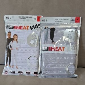 32 Degrees Kids Matching Set in White and Gray. Both Sets Sold Together.